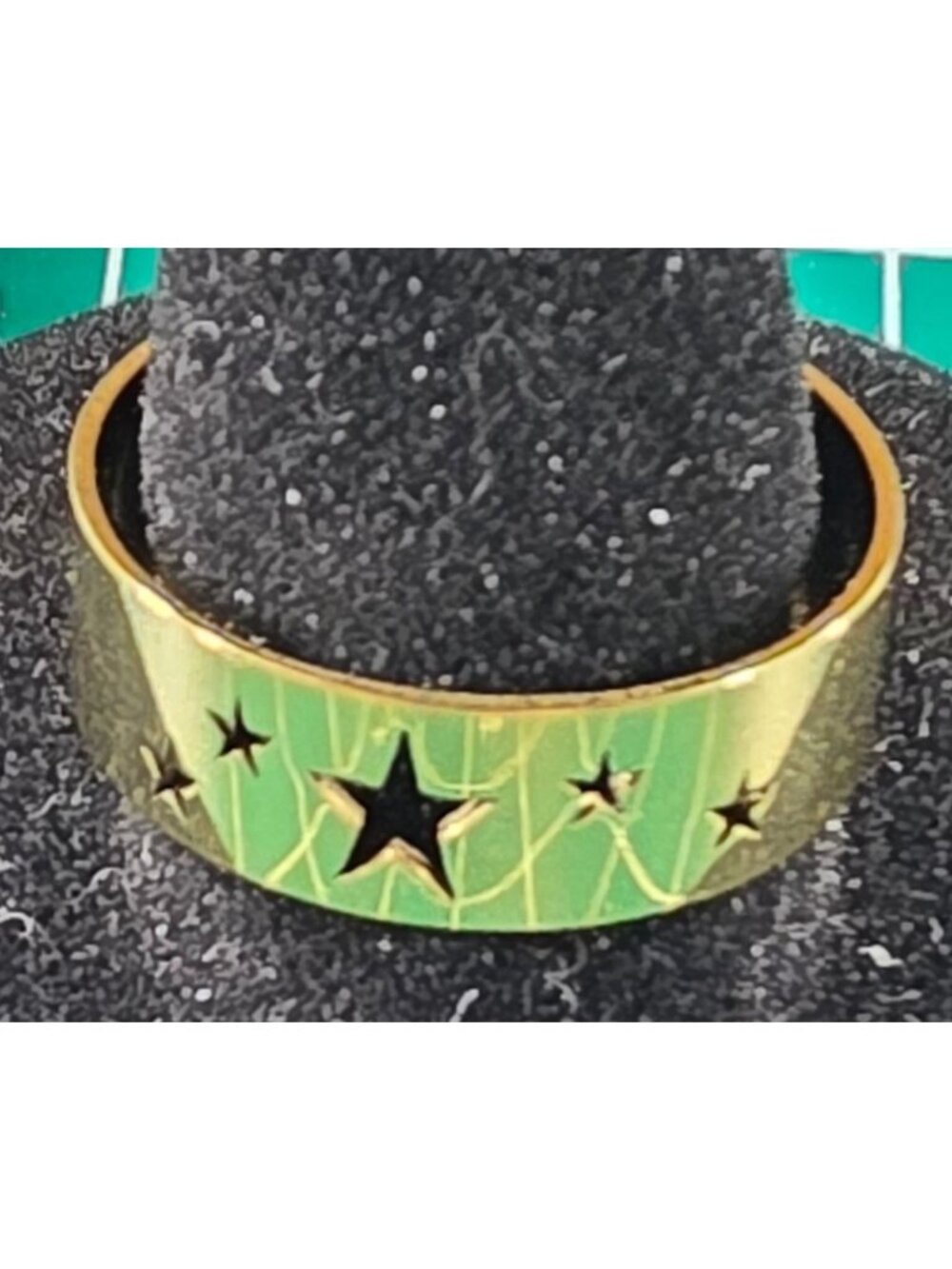 Star Goldtone Band Ring Size 11 celestial mystical fashion unisex jewelry